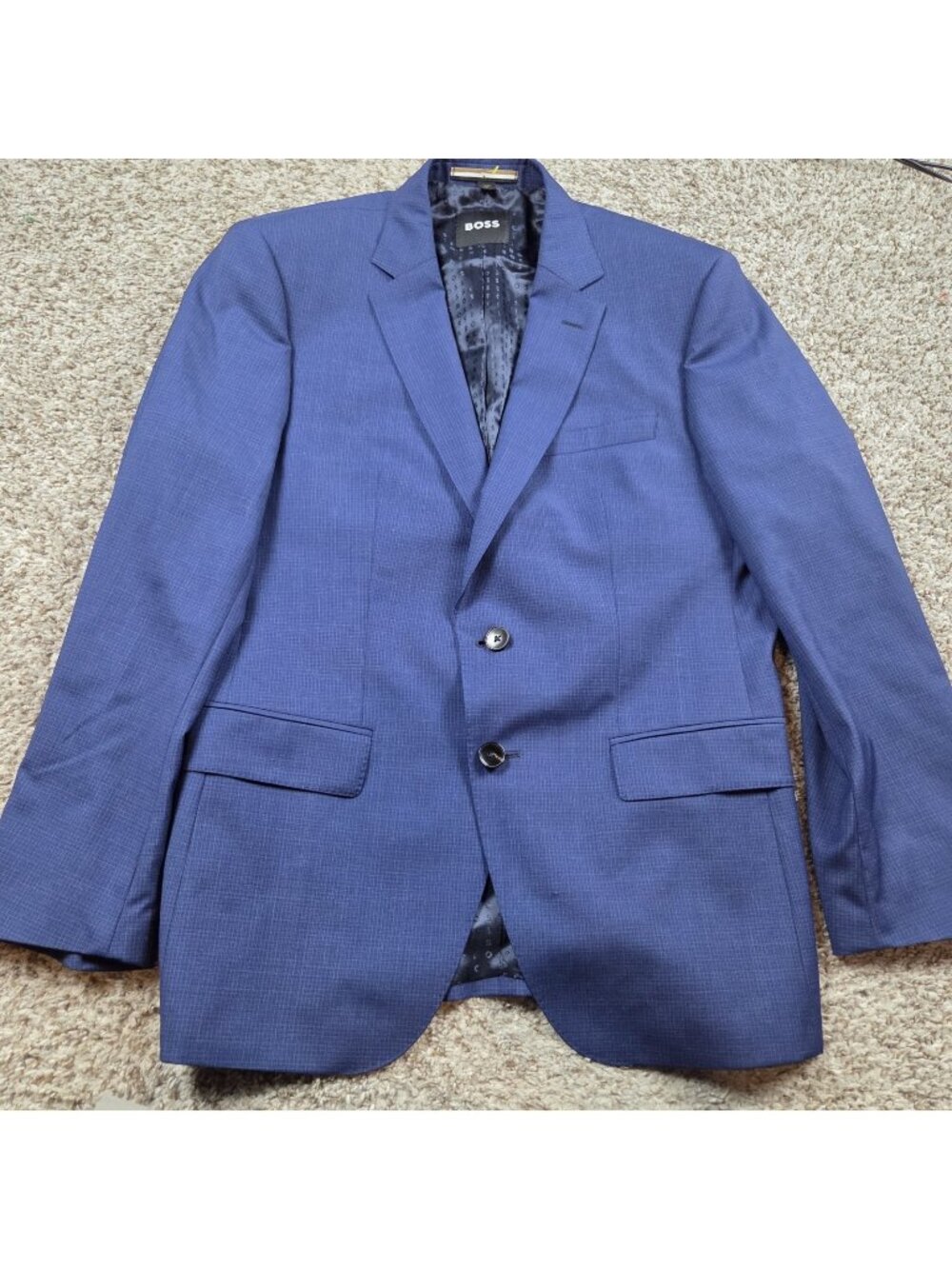 HUGO Hugo Boss Virgin Wool Sport Coat Blazer Mens 40S Slim Fit Two Button